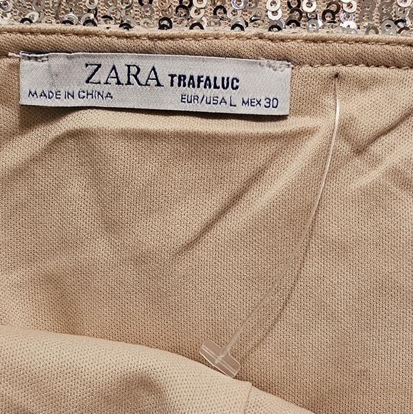 Zara Trafaluc Sequined dress Size L NWOT - Picture 7 of 9